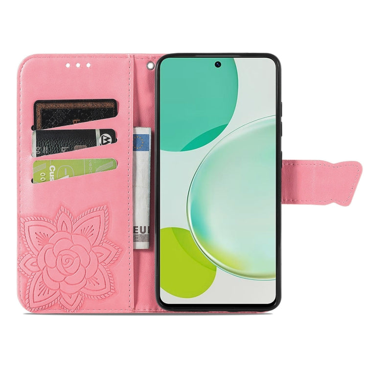 Butterfly Love Flower Embossed Flip Leather Phone Case, For Huawei nova 11i / Enjoy 60 Pro