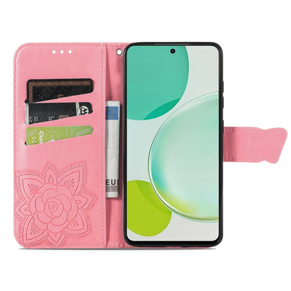 Butterfly Love Flower Embossed Flip Leather Phone Case, For Huawei nova 11i / Enjoy 60 Pro
