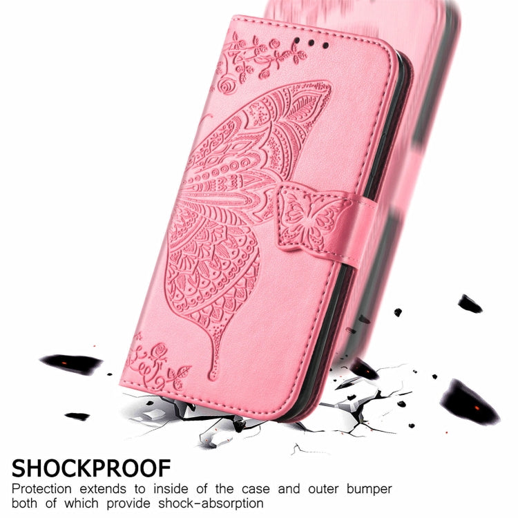 Butterfly Love Flower Embossed Flip Leather Phone Case, For Huawei nova 11i / Enjoy 60 Pro