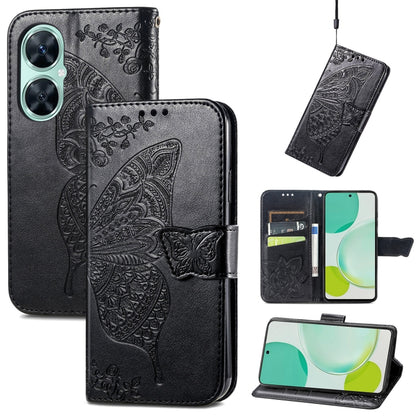 Butterfly Love Flower Embossed Flip Leather Phone Case, For Huawei nova 11i / Enjoy 60 Pro