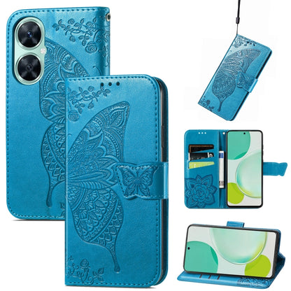 Butterfly Love Flower Embossed Flip Leather Phone Case, For Huawei nova 11i / Enjoy 60 Pro
