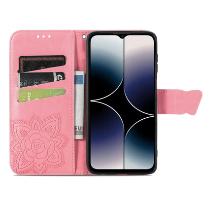 Butterfly Love Flower Embossed Leather Phone Case, For Ulefone Note 16 Pro
