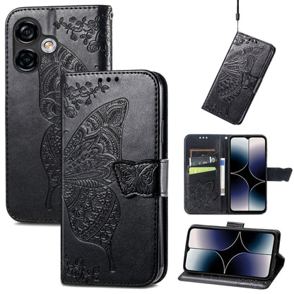 Butterfly Love Flower Embossed Leather Phone Case, For Ulefone Note 16 Pro