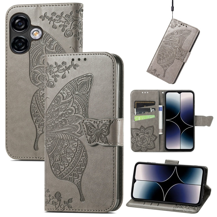 Butterfly Love Flower Embossed Leather Phone Case, For Ulefone Note 16 Pro