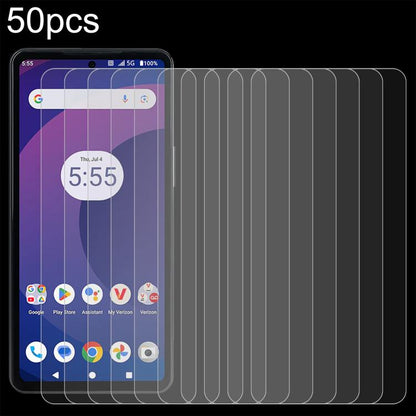 50pcs 0.26mm 9H 2.5D Tempered Glass Film, For Orbic Trophy 5G Verizon, For Orbic Fun+ 4G