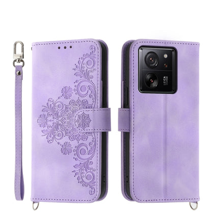 Skin-feel Flowers Embossed Wallet Leather Phone Case, For Xiaomi Redmi A3, For Xiaomi Redmi Note 13 Pro 4G, For Xiaomi Redmi Note 13 4G, For Xiaomi Poco X6 Pro 5G, For Xiaomi 14 Ultra, For Xiaomi 14 Pro, For Xiaomi 14, For Xiaomi Redmi Note 13 5G      ...