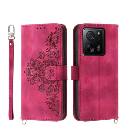 Skin-feel Flowers Embossed Wallet Leather Phone Case, For Xiaomi Redmi A3, For Xiaomi Redmi Note 13 Pro 4G, For Xiaomi Redmi Note 13 4G, For Xiaomi Poco X6 Pro 5G, For Xiaomi 14 Ultra, For Xiaomi 14 Pro, For Xiaomi 14, For Xiaomi Redmi Note 13 5G      ...