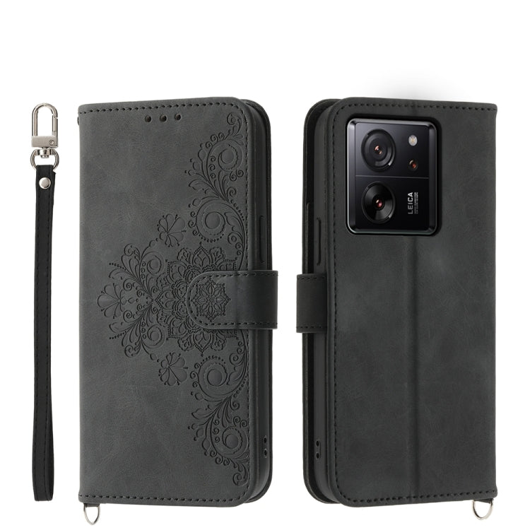 Skin-feel Flowers Embossed Wallet Leather Phone Case, For Xiaomi Redmi A3, For Xiaomi Redmi Note 13 Pro 4G, For Xiaomi Redmi Note 13 4G, For Xiaomi Poco X6 Pro 5G, For Xiaomi 14 Ultra, For Xiaomi 14 Pro, For Xiaomi 14, For Xiaomi Redmi Note 13 5G      ...