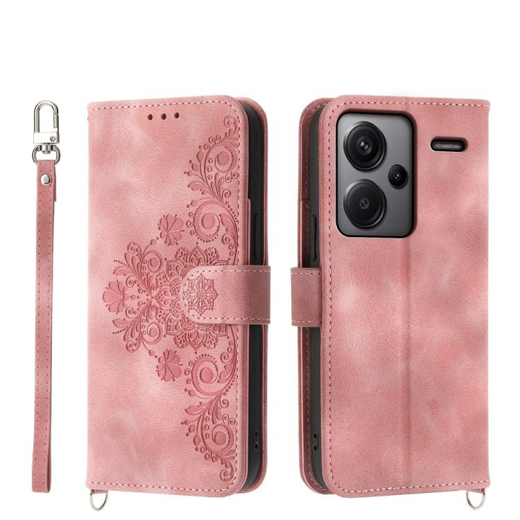 Skin-feel Flowers Embossed Wallet Leather Phone Case, For Xiaomi Redmi A3, For Xiaomi Redmi Note 13 Pro 4G, For Xiaomi Redmi Note 13 4G, For Xiaomi Poco X6 Pro 5G, For Xiaomi 14 Ultra, For Xiaomi 14 Pro, For Xiaomi 14, For Xiaomi Redmi Note 13 5G      ...
