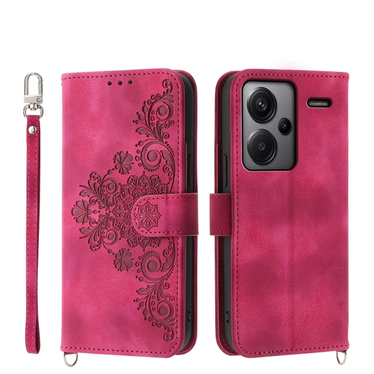 Skin-feel Flowers Embossed Wallet Leather Phone Case, For Xiaomi Redmi A3, For Xiaomi Redmi Note 13 Pro 4G, For Xiaomi Redmi Note 13 4G, For Xiaomi Poco X6 Pro 5G, For Xiaomi 14 Ultra, For Xiaomi 14 Pro, For Xiaomi 14, For Xiaomi Redmi Note 13 5G      ...