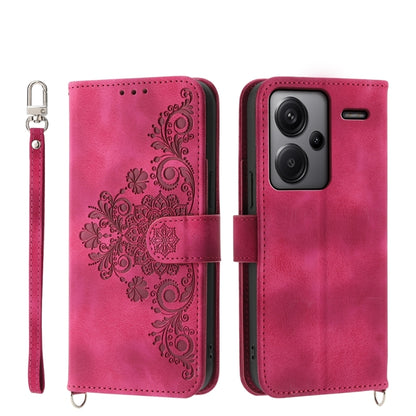 Skin-feel Flowers Embossed Wallet Leather Phone Case, For Xiaomi Redmi A3, For Xiaomi Redmi Note 13 Pro 4G, For Xiaomi Redmi Note 13 4G, For Xiaomi Poco X6 Pro 5G, For Xiaomi 14 Ultra, For Xiaomi 14 Pro, For Xiaomi 14, For Xiaomi Redmi Note 13 5G      ...