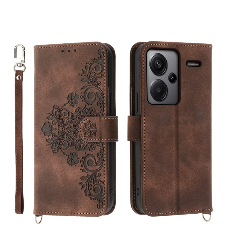 Skin-feel Flowers Embossed Wallet Leather Phone Case, For Xiaomi Redmi A3, For Xiaomi Redmi Note 13 Pro 4G, For Xiaomi Redmi Note 13 4G, For Xiaomi Poco X6 Pro 5G, For Xiaomi 14 Ultra, For Xiaomi 14 Pro, For Xiaomi 14, For Xiaomi Redmi Note 13 5G      ...