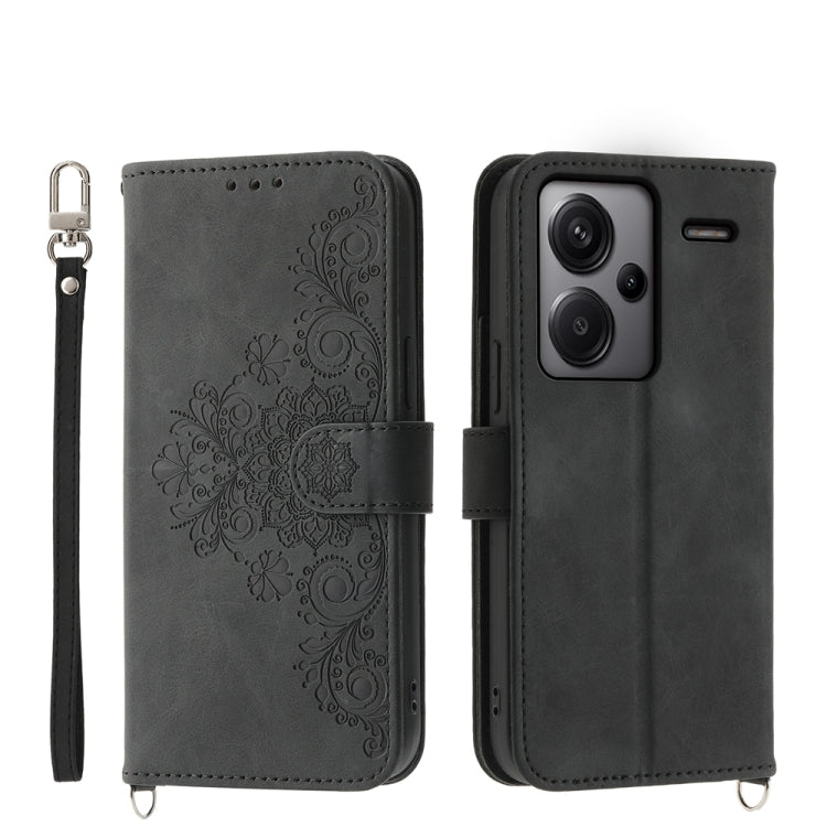 Skin-feel Flowers Embossed Wallet Leather Phone Case, For Xiaomi Redmi A3, For Xiaomi Redmi Note 13 Pro 4G, For Xiaomi Redmi Note 13 4G, For Xiaomi Poco X6 Pro 5G, For Xiaomi 14 Ultra, For Xiaomi 14 Pro, For Xiaomi 14, For Xiaomi Redmi Note 13 5G      ...