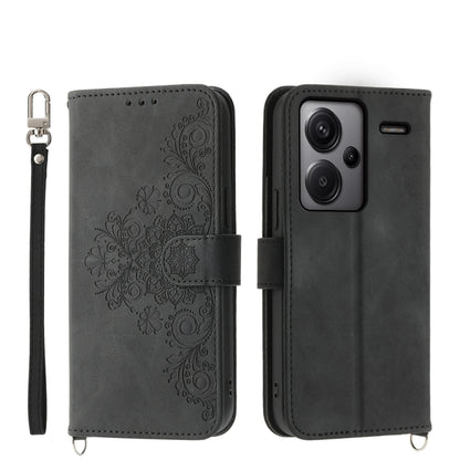 Skin-feel Flowers Embossed Wallet Leather Phone Case, For Xiaomi Redmi A3, For Xiaomi Redmi Note 13 Pro 4G, For Xiaomi Redmi Note 13 4G, For Xiaomi Poco X6 Pro 5G, For Xiaomi 14 Ultra, For Xiaomi 14 Pro, For Xiaomi 14, For Xiaomi Redmi Note 13 5G      ...