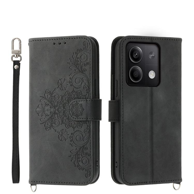 Skin-feel Flowers Embossed Wallet Leather Phone Case, For Xiaomi Redmi A3, For Xiaomi Redmi Note 13 Pro 4G, For Xiaomi Redmi Note 13 4G, For Xiaomi Poco X6 Pro 5G, For Xiaomi 14 Ultra, For Xiaomi 14 Pro, For Xiaomi 14, For Xiaomi Redmi Note 13 5G      ...