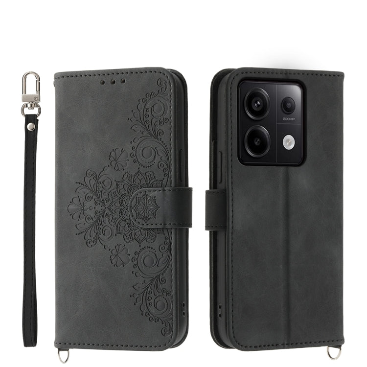 Skin-feel Flowers Embossed Wallet Leather Phone Case, For Xiaomi Redmi A3, For Xiaomi Redmi Note 13 Pro 4G, For Xiaomi Redmi Note 13 4G, For Xiaomi Poco X6 Pro 5G, For Xiaomi 14 Ultra, For Xiaomi 14 Pro, For Xiaomi 14, For Xiaomi Redmi Note 13 5G      ...