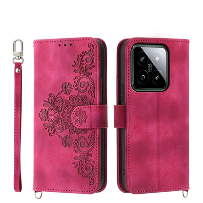 Skin-feel Flowers Embossed Wallet Leather Phone Case, For Xiaomi Redmi A3, For Xiaomi Redmi Note 13 Pro 4G, For Xiaomi Redmi Note 13 4G, For Xiaomi Poco X6 Pro 5G, For Xiaomi 14 Ultra, For Xiaomi 14 Pro, For Xiaomi 14, For Xiaomi Redmi Note 13 5G      ...