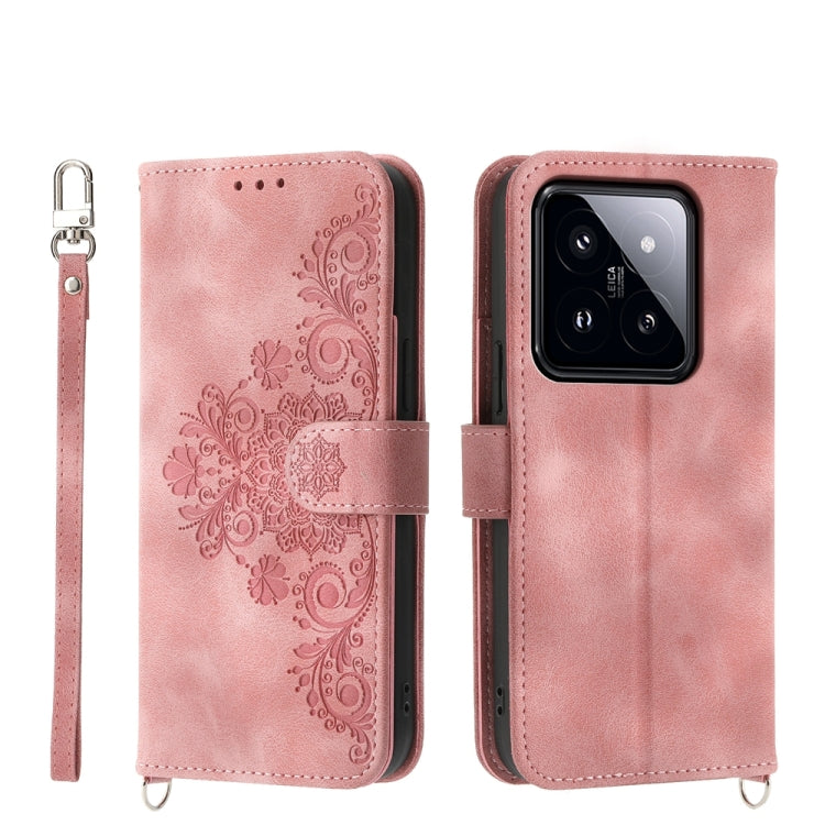 Skin-feel Flowers Embossed Wallet Leather Phone Case, For Xiaomi Redmi A3, For Xiaomi Redmi Note 13 Pro 4G, For Xiaomi Redmi Note 13 4G, For Xiaomi Poco X6 Pro 5G, For Xiaomi 14 Ultra, For Xiaomi 14 Pro, For Xiaomi 14, For Xiaomi Redmi Note 13 5G      ...