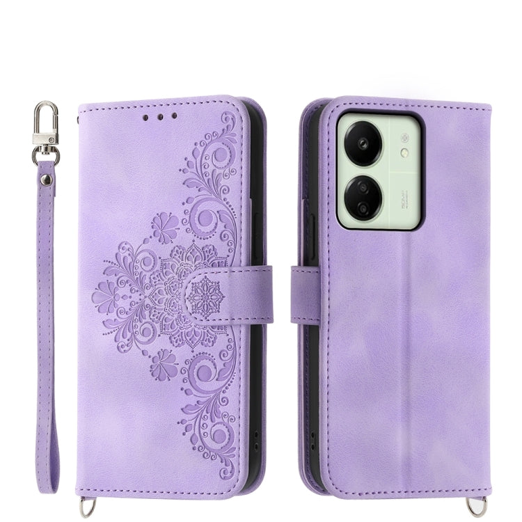 Skin-feel Flowers Embossed Wallet Leather Phone Case, For Xiaomi Redmi A3, For Xiaomi Redmi Note 13 Pro 4G, For Xiaomi Redmi Note 13 4G, For Xiaomi Poco X6 Pro 5G, For Xiaomi 14 Ultra, For Xiaomi 14 Pro, For Xiaomi 14, For Xiaomi Redmi Note 13 5G      ...