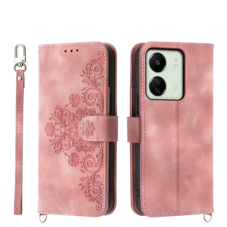 Skin-feel Flowers Embossed Wallet Leather Phone Case, For Xiaomi Redmi A3, For Xiaomi Redmi Note 13 Pro 4G, For Xiaomi Redmi Note 13 4G, For Xiaomi Poco X6 Pro 5G, For Xiaomi 14 Ultra, For Xiaomi 14 Pro, For Xiaomi 14, For Xiaomi Redmi Note 13 5G      ...