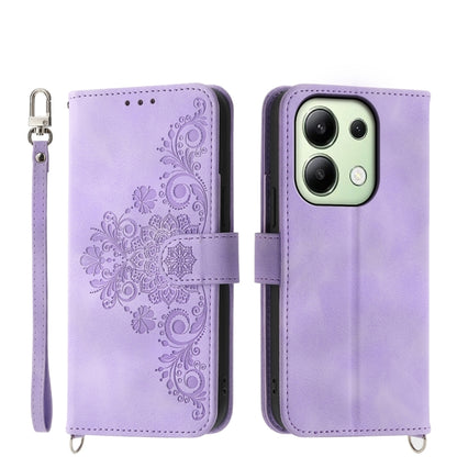 Skin-feel Flowers Embossed Wallet Leather Phone Case, For Xiaomi Redmi A3, For Xiaomi Redmi Note 13 Pro 4G, For Xiaomi Redmi Note 13 4G, For Xiaomi Poco X6 Pro 5G, For Xiaomi 14 Ultra, For Xiaomi 14 Pro, For Xiaomi 14, For Xiaomi Redmi Note 13 5G      ...