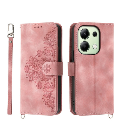 Skin-feel Flowers Embossed Wallet Leather Phone Case, For Xiaomi Redmi A3, For Xiaomi Redmi Note 13 Pro 4G, For Xiaomi Redmi Note 13 4G, For Xiaomi Poco X6 Pro 5G, For Xiaomi 14 Ultra, For Xiaomi 14 Pro, For Xiaomi 14, For Xiaomi Redmi Note 13 5G      ...