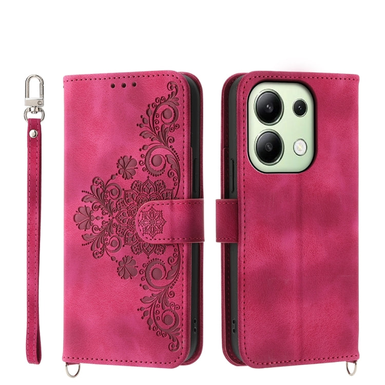Skin-feel Flowers Embossed Wallet Leather Phone Case, For Xiaomi Redmi A3, For Xiaomi Redmi Note 13 Pro 4G, For Xiaomi Redmi Note 13 4G, For Xiaomi Poco X6 Pro 5G, For Xiaomi 14 Ultra, For Xiaomi 14 Pro, For Xiaomi 14, For Xiaomi Redmi Note 13 5G      ...