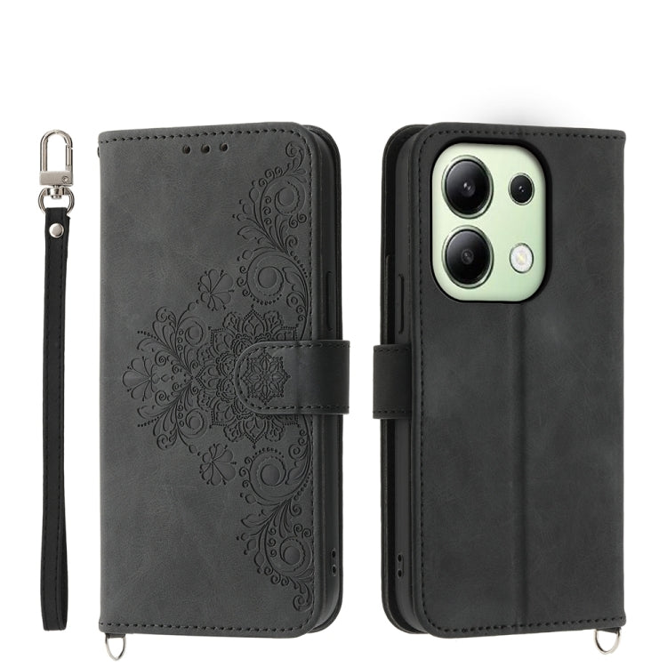 Skin-feel Flowers Embossed Wallet Leather Phone Case, For Xiaomi Redmi A3, For Xiaomi Redmi Note 13 Pro 4G, For Xiaomi Redmi Note 13 4G, For Xiaomi Poco X6 Pro 5G, For Xiaomi 14 Ultra, For Xiaomi 14 Pro, For Xiaomi 14, For Xiaomi Redmi Note 13 5G      ...