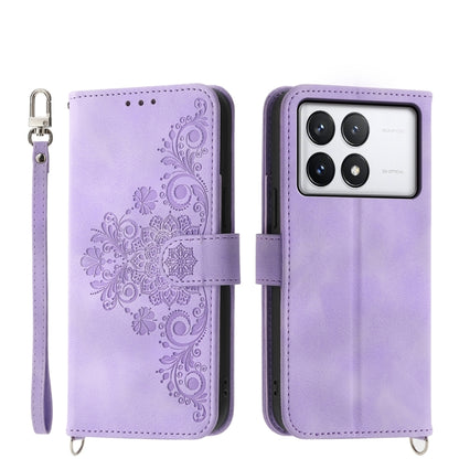 Skin-feel Flowers Embossed Wallet Leather Phone Case, For Xiaomi Redmi A3, For Xiaomi Redmi Note 13 Pro 4G, For Xiaomi Redmi Note 13 4G, For Xiaomi Poco X6 Pro 5G, For Xiaomi 14 Ultra, For Xiaomi 14 Pro, For Xiaomi 14, For Xiaomi Redmi Note 13 5G      ...