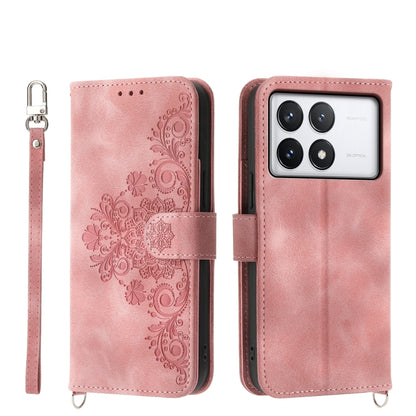 Skin-feel Flowers Embossed Wallet Leather Phone Case, For Xiaomi Redmi A3, For Xiaomi Redmi Note 13 Pro 4G, For Xiaomi Redmi Note 13 4G, For Xiaomi Poco X6 Pro 5G, For Xiaomi 14 Ultra, For Xiaomi 14 Pro, For Xiaomi 14, For Xiaomi Redmi Note 13 5G      ...