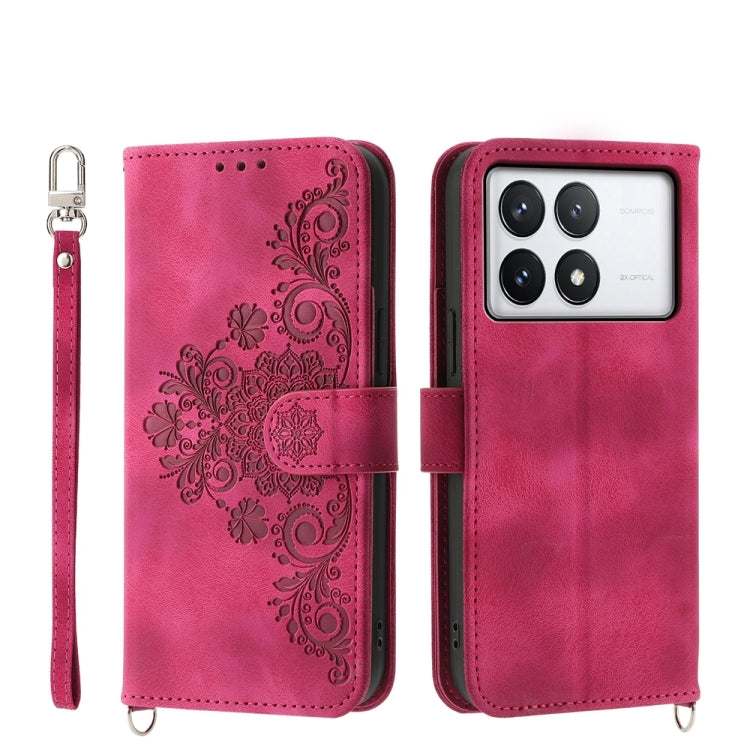 Skin-feel Flowers Embossed Wallet Leather Phone Case, For Xiaomi Redmi A3, For Xiaomi Redmi Note 13 Pro 4G, For Xiaomi Redmi Note 13 4G, For Xiaomi Poco X6 Pro 5G, For Xiaomi 14 Ultra, For Xiaomi 14 Pro, For Xiaomi 14, For Xiaomi Redmi Note 13 5G      ...