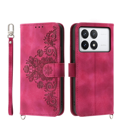 Skin-feel Flowers Embossed Wallet Leather Phone Case, For Xiaomi Redmi A3, For Xiaomi Redmi Note 13 Pro 4G, For Xiaomi Redmi Note 13 4G, For Xiaomi Poco X6 Pro 5G, For Xiaomi 14 Ultra, For Xiaomi 14 Pro, For Xiaomi 14, For Xiaomi Redmi Note 13 5G      ...