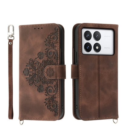 Skin-feel Flowers Embossed Wallet Leather Phone Case, For Xiaomi Redmi A3, For Xiaomi Redmi Note 13 Pro 4G, For Xiaomi Redmi Note 13 4G, For Xiaomi Poco X6 Pro 5G, For Xiaomi 14 Ultra, For Xiaomi 14 Pro, For Xiaomi 14, For Xiaomi Redmi Note 13 5G      ...