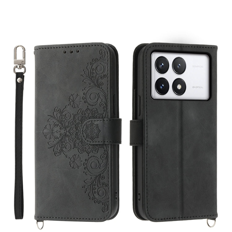 Skin-feel Flowers Embossed Wallet Leather Phone Case, For Xiaomi Redmi A3, For Xiaomi Redmi Note 13 Pro 4G, For Xiaomi Redmi Note 13 4G, For Xiaomi Poco X6 Pro 5G, For Xiaomi 14 Ultra, For Xiaomi 14 Pro, For Xiaomi 14, For Xiaomi Redmi Note 13 5G      ...