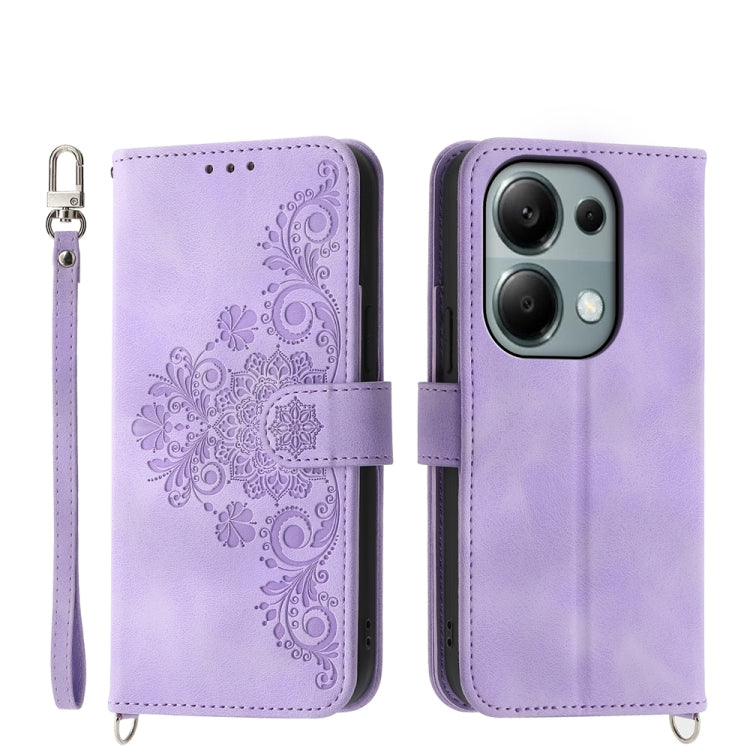 Skin-feel Flowers Embossed Wallet Leather Phone Case, For Xiaomi Redmi A3, For Xiaomi Redmi Note 13 Pro 4G, For Xiaomi Redmi Note 13 4G, For Xiaomi Poco X6 Pro 5G, For Xiaomi 14 Ultra, For Xiaomi 14 Pro, For Xiaomi 14, For Xiaomi Redmi Note 13 5G      ...