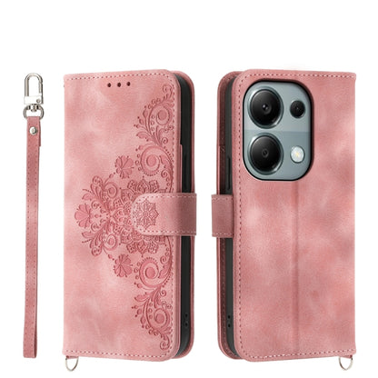 Skin-feel Flowers Embossed Wallet Leather Phone Case, For Xiaomi Redmi A3, For Xiaomi Redmi Note 13 Pro 4G, For Xiaomi Redmi Note 13 4G, For Xiaomi Poco X6 Pro 5G, For Xiaomi 14 Ultra, For Xiaomi 14 Pro, For Xiaomi 14, For Xiaomi Redmi Note 13 5G      ...