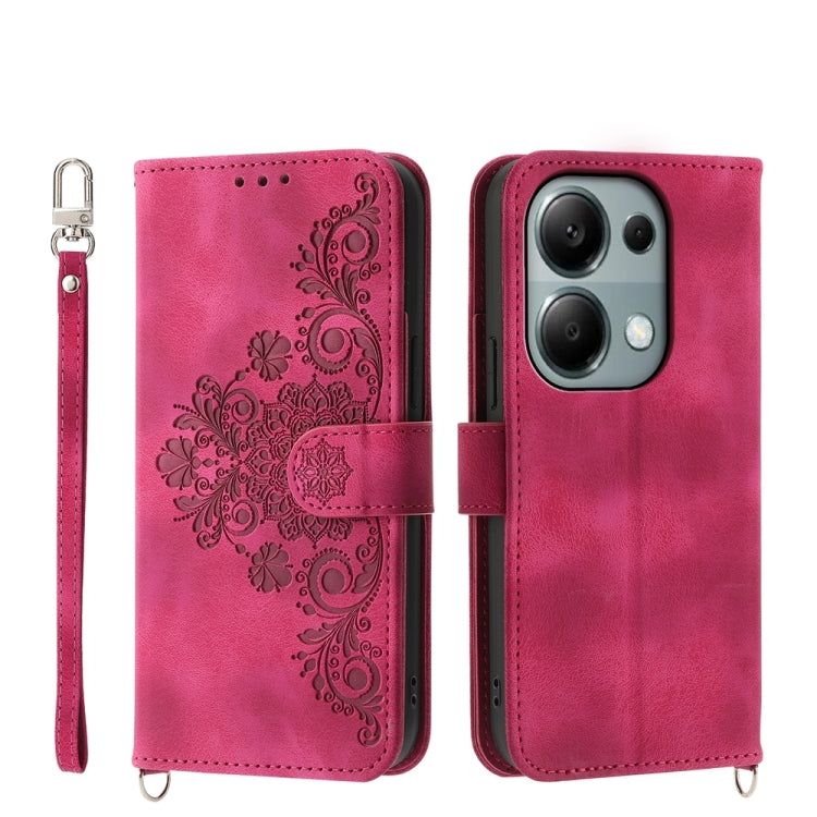 Skin-feel Flowers Embossed Wallet Leather Phone Case, For Xiaomi Redmi A3, For Xiaomi Redmi Note 13 Pro 4G, For Xiaomi Redmi Note 13 4G, For Xiaomi Poco X6 Pro 5G, For Xiaomi 14 Ultra, For Xiaomi 14 Pro, For Xiaomi 14, For Xiaomi Redmi Note 13 5G      ...