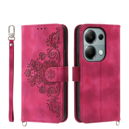 Skin-feel Flowers Embossed Wallet Leather Phone Case, For Xiaomi Redmi A3, For Xiaomi Redmi Note 13 Pro 4G, For Xiaomi Redmi Note 13 4G, For Xiaomi Poco X6 Pro 5G, For Xiaomi 14 Ultra, For Xiaomi 14 Pro, For Xiaomi 14, For Xiaomi Redmi Note 13 5G      ...