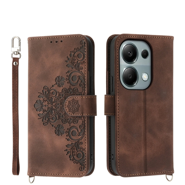 Skin-feel Flowers Embossed Wallet Leather Phone Case, For Xiaomi Redmi A3, For Xiaomi Redmi Note 13 Pro 4G, For Xiaomi Redmi Note 13 4G, For Xiaomi Poco X6 Pro 5G, For Xiaomi 14 Ultra, For Xiaomi 14 Pro, For Xiaomi 14, For Xiaomi Redmi Note 13 5G      ...