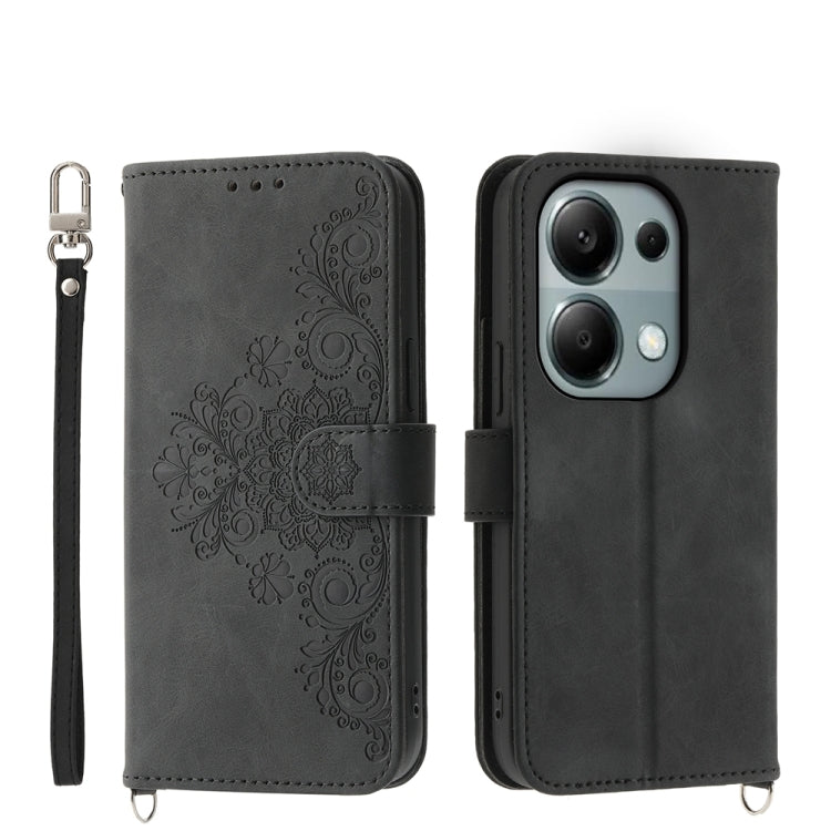 Skin-feel Flowers Embossed Wallet Leather Phone Case, For Xiaomi Redmi A3, For Xiaomi Redmi Note 13 Pro 4G, For Xiaomi Redmi Note 13 4G, For Xiaomi Poco X6 Pro 5G, For Xiaomi 14 Ultra, For Xiaomi 14 Pro, For Xiaomi 14, For Xiaomi Redmi Note 13 5G      ...