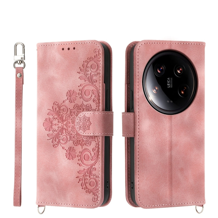 Skin-feel Flowers Embossed Wallet Leather Phone Case, For Xiaomi Redmi A3, For Xiaomi Redmi Note 13 Pro 4G, For Xiaomi Redmi Note 13 4G, For Xiaomi Poco X6 Pro 5G, For Xiaomi 14 Ultra, For Xiaomi 14 Pro, For Xiaomi 14, For Xiaomi Redmi Note 13 5G      ...