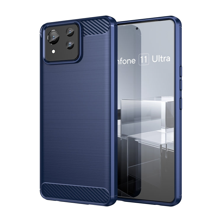 Brushed Texture Carbon Fiber TPU Case, For Asus Zenfone 11 Ultra, For Asus Zenfone 10