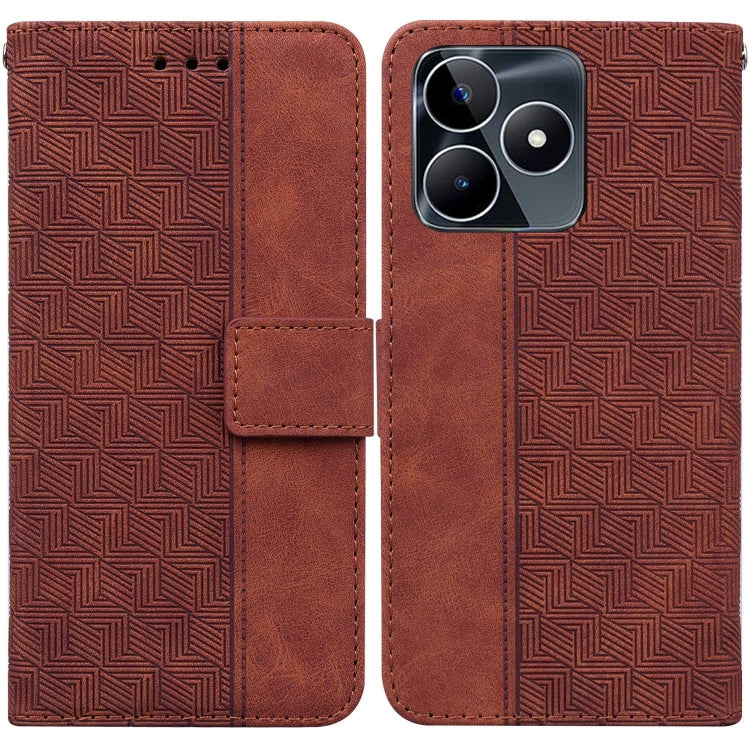 Geometric Embossed Leather Phone Case, For Realme 12+, For Realme 12 Pro+ Global, For Realme C67 4G Global, For Realme 11 4G Global, For Realme 11 5G/Narzo 60 India Version, For Realme 11 5G Global, For Realme 11 Pro / 11 Pro+ / Narzo 60 Pro           ...