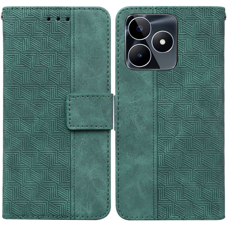 Geometric Embossed Leather Phone Case, For Realme 12+, For Realme 12 Pro+ Global, For Realme C67 4G Global, For Realme 11 4G Global, For Realme 11 5G/Narzo 60 India Version, For Realme 11 5G Global, For Realme 11 Pro / 11 Pro+ / Narzo 60 Pro           ...