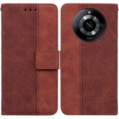 Geometric Embossed Leather Phone Case, For Realme 12+, For Realme 12 Pro+ Global, For Realme C67 4G Global, For Realme 11 4G Global, For Realme 11 5G/Narzo 60 India Version, For Realme 11 5G Global, For Realme 11 Pro / 11 Pro+ / Narzo 60 Pro           ...
