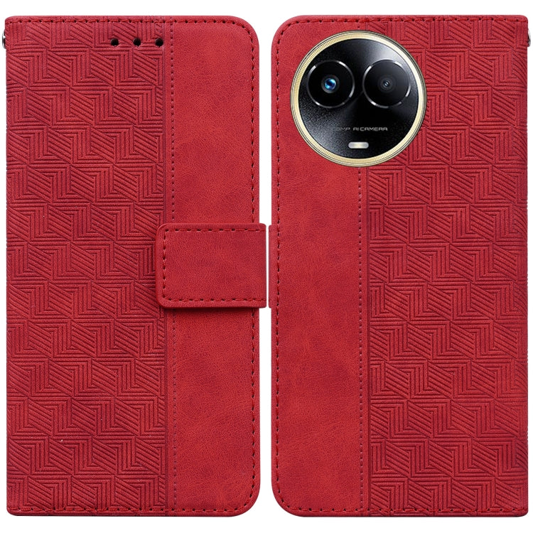 Geometric Embossed Leather Phone Case, For Realme 12+, For Realme 12 Pro+ Global, For Realme C67 4G Global, For Realme 11 4G Global, For Realme 11 5G/Narzo 60 India Version, For Realme 11 5G Global, For Realme 11 Pro / 11 Pro+ / Narzo 60 Pro           ...