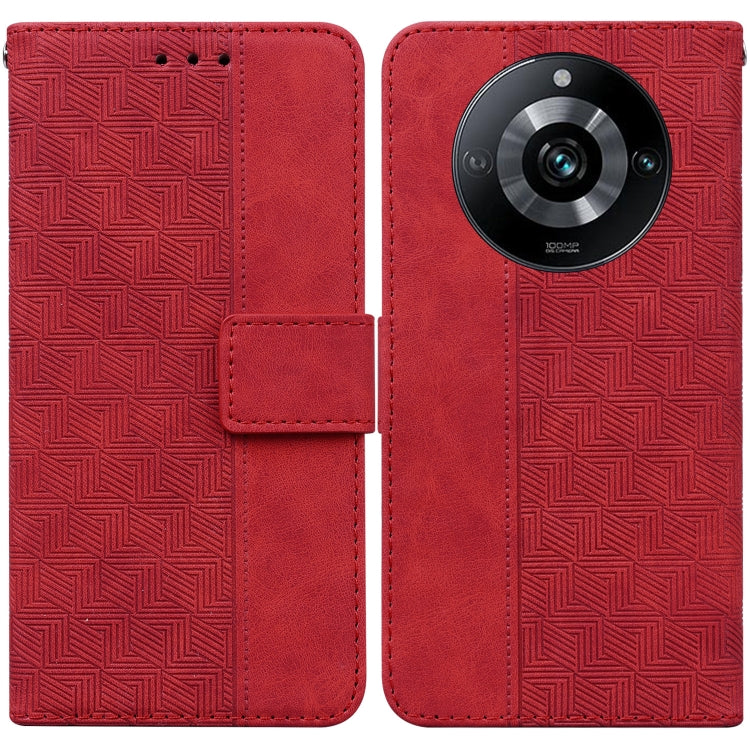 Geometric Embossed Leather Phone Case, For Realme 12+, For Realme 12 Pro+ Global, For Realme C67 4G Global, For Realme 11 4G Global, For Realme 11 5G/Narzo 60 India Version, For Realme 11 5G Global, For Realme 11 Pro / 11 Pro+ / Narzo 60 Pro           ...