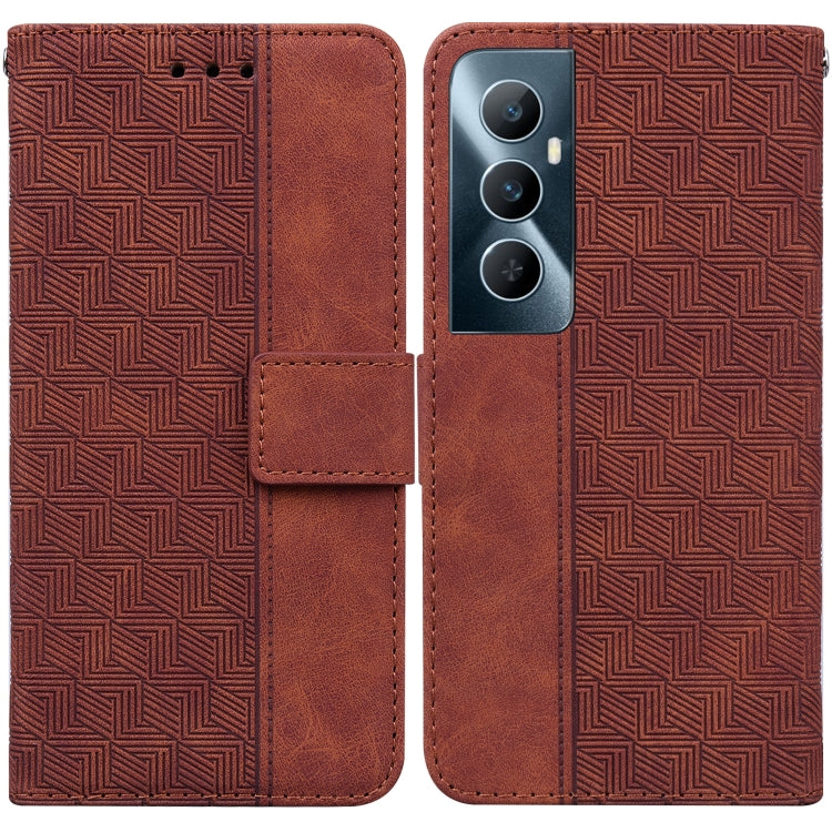 Geometric Embossed Leather Phone Case, For Realme 12+, For Realme 12 Pro+ Global, For Realme C67 4G Global, For Realme 11 4G Global, For Realme 11 5G/Narzo 60 India Version, For Realme 11 5G Global, For Realme 11 Pro / 11 Pro+ / Narzo 60 Pro           ...