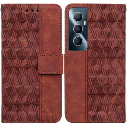 Geometric Embossed Leather Phone Case, For Realme 12+, For Realme 12 Pro+ Global, For Realme C67 4G Global, For Realme 11 4G Global, For Realme 11 5G/Narzo 60 India Version, For Realme 11 5G Global, For Realme 11 Pro / 11 Pro+ / Narzo 60 Pro           ...
