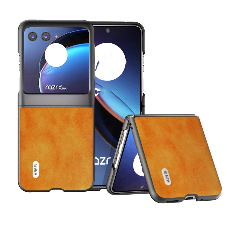 ABEEL Dual Color Lichi Texture PU Phone Case, For Motorola Razr 40 Ultra